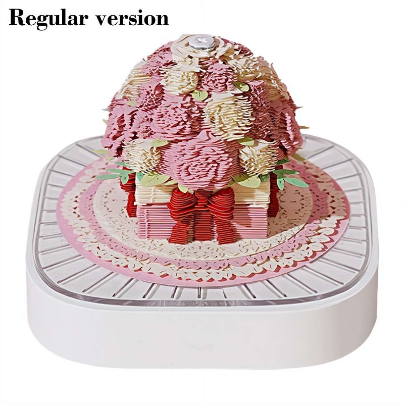 3D Calendar 2026,Time Piece Calendar,3D DIY Art Memo Pad ,3-D Rose Flower Tear Away calendar DIY Paper Carving Art Desktop Decor Gift for Christmas Birthday Valentines Day, Mothers Day - Image 1